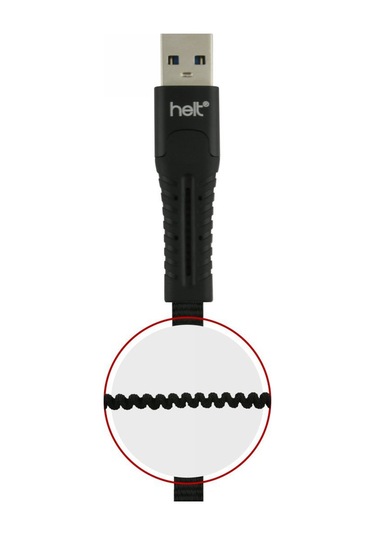 Helt Ht-dc02 İp Örgü 120 Cm Lightning Şarj Ve Data Kablosu Siyah