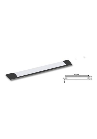 18w Siyah Led Bant Armatür Beyaz Işık 2 Adet