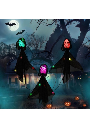 Suntek 3 Adet İskelet Cadılar Bayramı Süslemeleri Ev