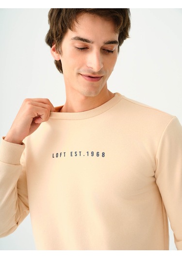 Loft Erkek Sweatshirt Ekru Lf2037100 25kp69000085 P6983 Ekru