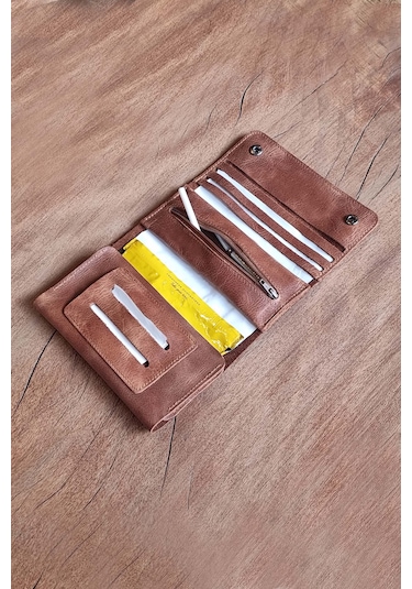 Derigami Deri Tütün Kesesi Tütün Çantası Tütünlük