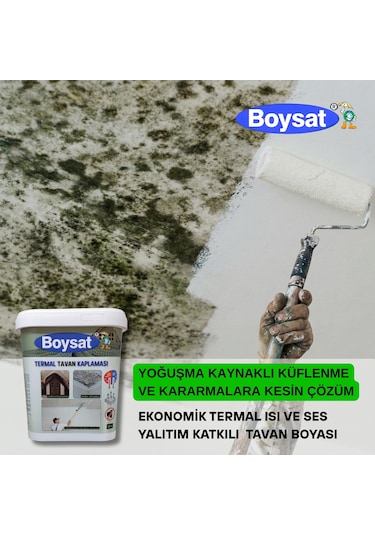 Boysat Termal Isı Yalıtımlı Tavan Boyası 10 Lt.