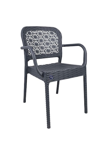 Mandella Ares Rattan Koltuk (4 Adet) Antrasit