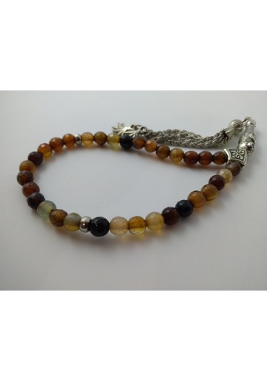 Kahve Akik Taşı Tespih / Doğaltaş Tespih 6 Mm N11.6778