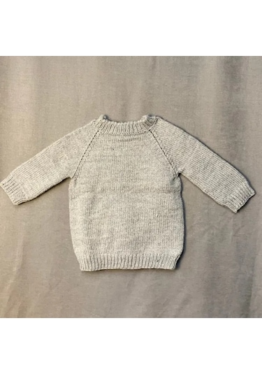 Uretti - Kadir 7704 - El Örgüsü Reglan Kol Erkek Çocuk Kazak - 2 Yaş Gri
