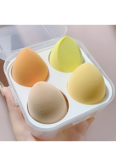 Mufunye Makyaj Yumurta Tozu Puf, Islak Ve Kuru, 4 Parça 07 芝芝满满
