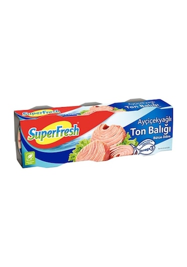 Superfresh Bütün Dilim Ayçiçek Yağlı Ton Balığı 3 x 80 G