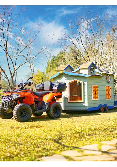 Mandu Ahşap Çocuk Tinyhouse Oyun Evi Çok Renkli