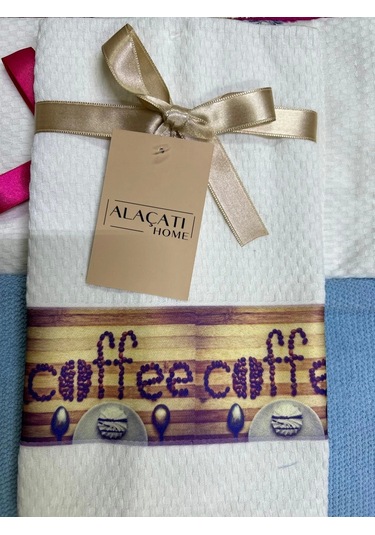 Nivemeshome 2 Li Cappucino-beyaz Asorti Model Mutfak Havlusu