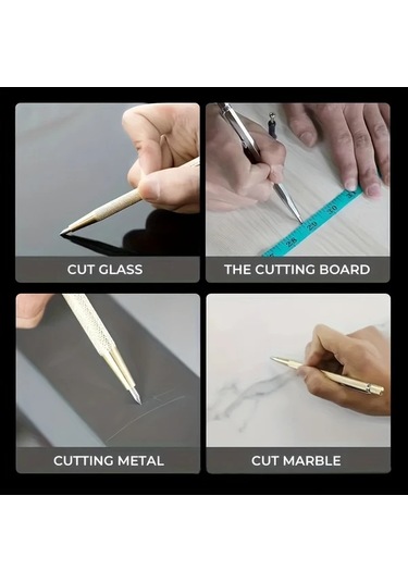 Hightower 5 Adet Cep Klipsli Tungsten Çelik Alaşımlı Seramik Cam Metal Mermer Sanatçı Kalemi