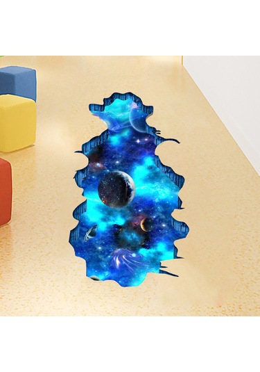 Suntek Zemin Tavan Ev Için 3d Galaxy Duvar Çıkartmaları Pvc