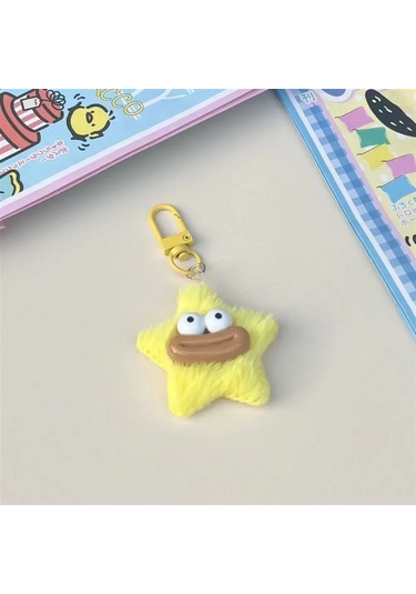 Neevoyu Pembe Yumuşak Plüsh Anahtar Zinciri - 7 Cm Sevimli Tasarım Anahtar Takımı