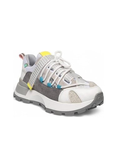 Celira Beyaz Multi Süet Cilt Bağcıklı Spor Ayakkabı Beyaz Celira Beyaz Multi Süet Cilt Bağcıklı Spor Ayakkabı Beyaz