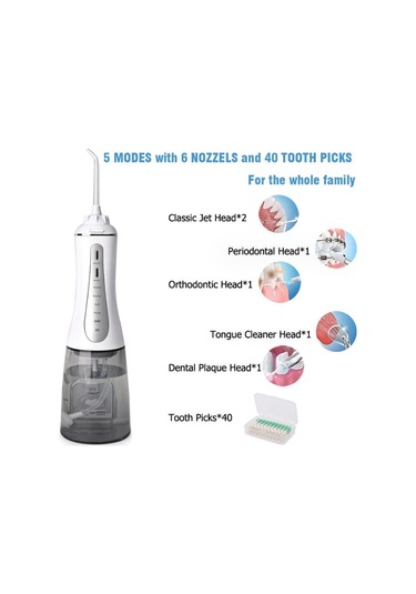 Ambition Black-oral Irrigator Diş Duşu 5 Modları Taşınabilir Diş