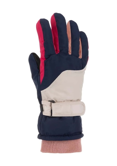 Kitti 422-9 Kız Çocuk Su Geçirmez Kar Kayak Eldiveni Lacivert
