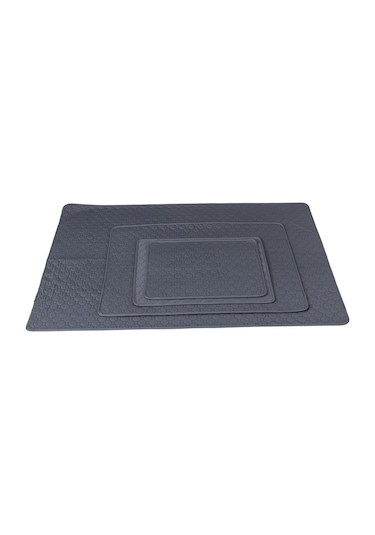 Gri Köpek Çiş Pedi Battaniye Yeniden Kullanılabilir Emici Bebek Bezi Yıkanabilir Köpek Eğitim Pedi Pet Yatak İdrar Mat Pet İçin 60 45cm