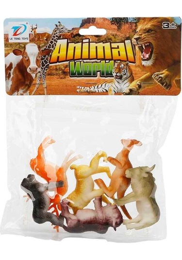 Can-Em Oyuncak Vahşi Hayvanlar 6'Lı Figür Seti 888A-11