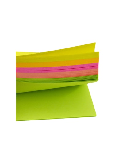 Noki Memo Stick Notes 75x75 Mm Küp Neon Yapışkanlı Not Kağıdı 100 Yaprak 4 Adet 12042