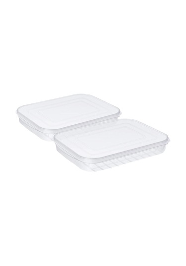 Kangvka Gıda Muhafaza Kutusu 2 Adet - Şeffaf, Su Birikimi Olmayan, Hermetik Kapaklı, Buzdolabı İçin Et-balık-seafood Saklama Kutusu Beyaz