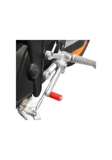 2 Parça Evrensel Motosiklet Vites Kolu Kolu Ayak Pedi - Kırmızı