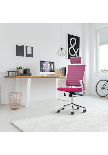 Asbir Mobilya Ceo Fileli Başlıklı Çalışma Koltuğu Ofis Sandalyesi