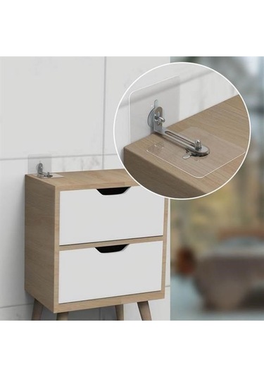 Ams Net Deprem İçin Ultra Dayanıklı Çivisiz Duvarı Delmeden Ayarlanabilir Eşya Sabitleyici Aparat Gri