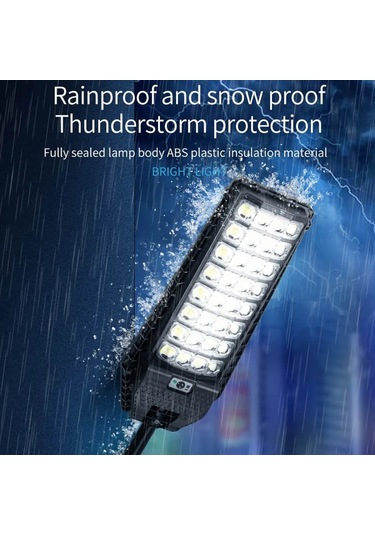 Cbtx W7208-3 Dış Mekan Su Geçirmez Ev Bahçe Lambası Güneş Enerjili Led Parlak Bahçe Lambası 3 Sıra Diğer