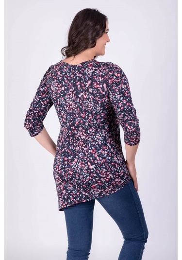 Örme Asimetrik Tunik-lacivert Lacivert