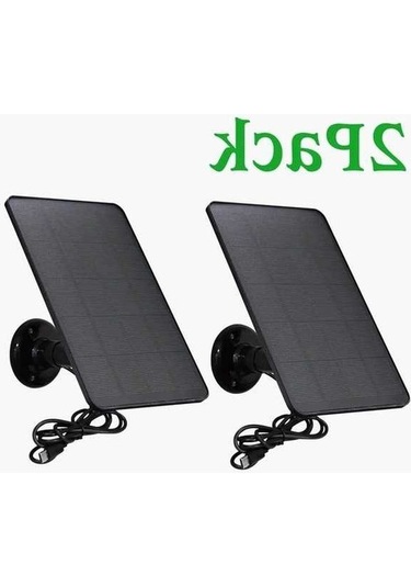 Besthome1 3w Usb Güneş Paneli Dc 6v Siyah Güvenlik Kamerası, 360 Şarj Cihazı, Mikro Usb / Usb-c Bağlantı