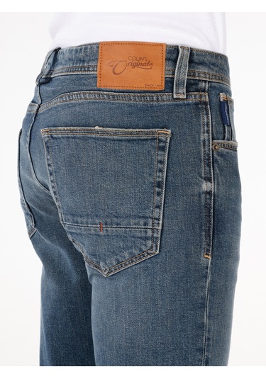 Colins 044 Karl Normal Kesim Düşük Bel Düz Paça Mavi Erkek Pantolon Cl1071279 Denim