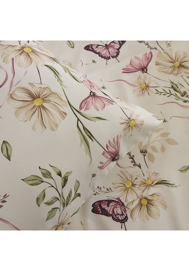 Sarah Anderson Butterflora Çift Kişilik Nevresim Takımı Somon SOMON