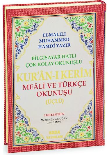 Üçlü Mealli Arapça Türkçe Okunuşlu Kuranı Kerim Orta Boy