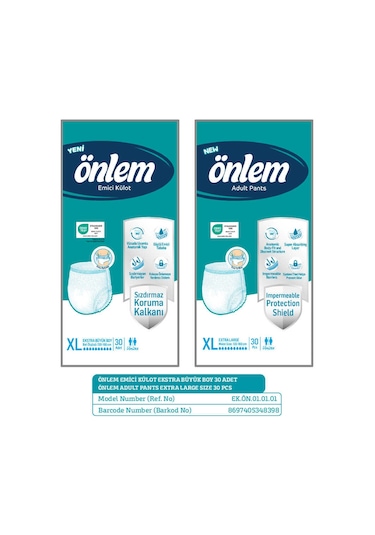 Önlem Xlarge Emici Külot - 30 Adet XL