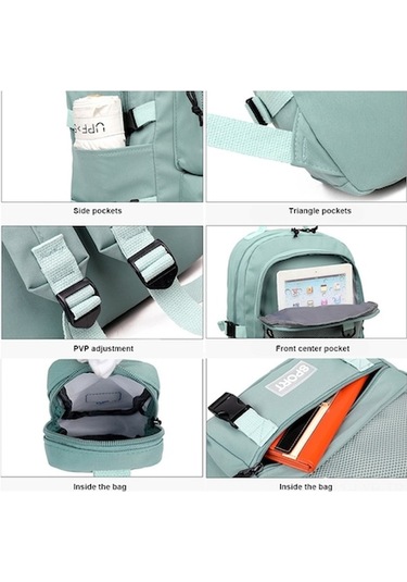 Luckydog Büyük Kapasiteli Seyahat Çantası - Kamp & Günlük Kullanım İçin Siyah Siyah