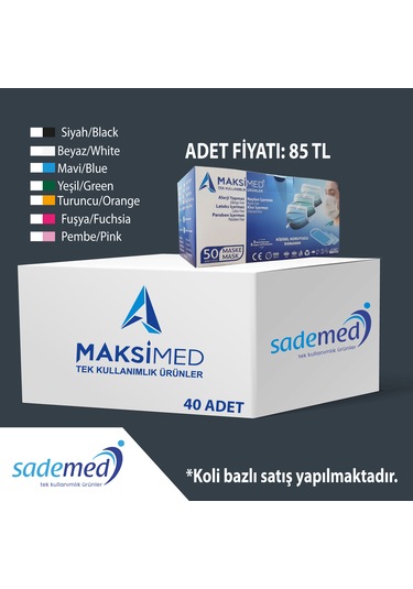 3 Katmanlı Tek Kullanımlık Lastikli Maske