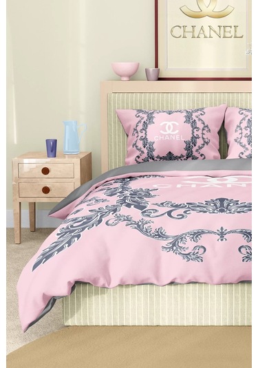 Marka Nevresim Takımı Çift Kişilik Pamuklu Saten Kumaş 6 Parça 3d Dijital Baskı Duvet Cover Set Model No:20 Renkli