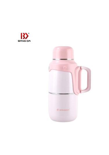 Tantitoni Pembe Askılı Ve Tutacaklı Paslanmaz Çelik Termos 800ml Pembe
