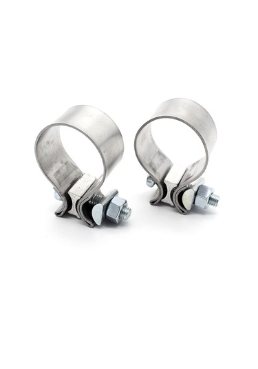 Skycity 2 Adet 2 İnç T409 Paslanmaz Çelik Dar Boru Klembi - Anti-korozon Exhaust Bağlantı Elemanı