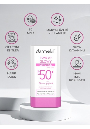Dermokil Tone Up Glowy Ton Eşitleyici Güneş Koruyucu Stick SPF50+ 20 G