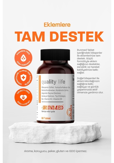 Quality Life Runmed Glukozamin Msm Kondroitin Tip 2 Kollojen 60 Tablet
