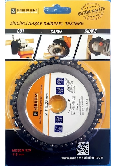 Meşem Zincirli Ahşap Testere 115mm Avuç Taşlama İçin Uygundur