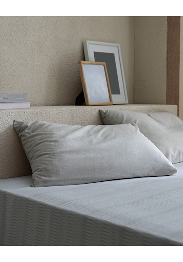 Madame Coco Delrico Tek Kişilik Pamuklu Çarşaf Takımı - Bej Ekru