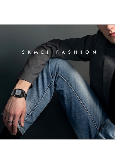 Altın Erkek Analog Dijital Saat Moda Günlük Spor Saati 2 Zaman 5