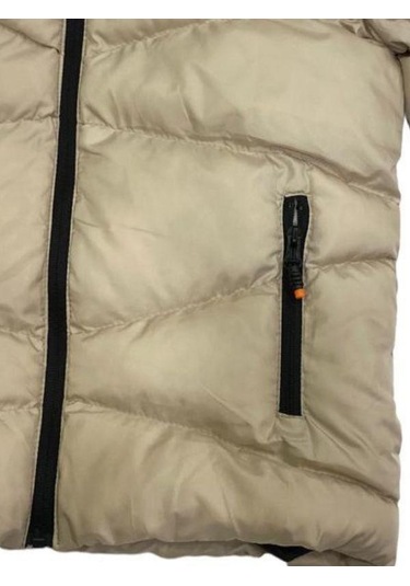 Erkek Çocuk Kapüşonlu Şişme Mont-11053 Bej