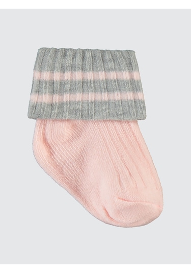 Civil Baby Kız Bebek 3'lü Çorap Set 0-24 Ay Pembe Pembe
