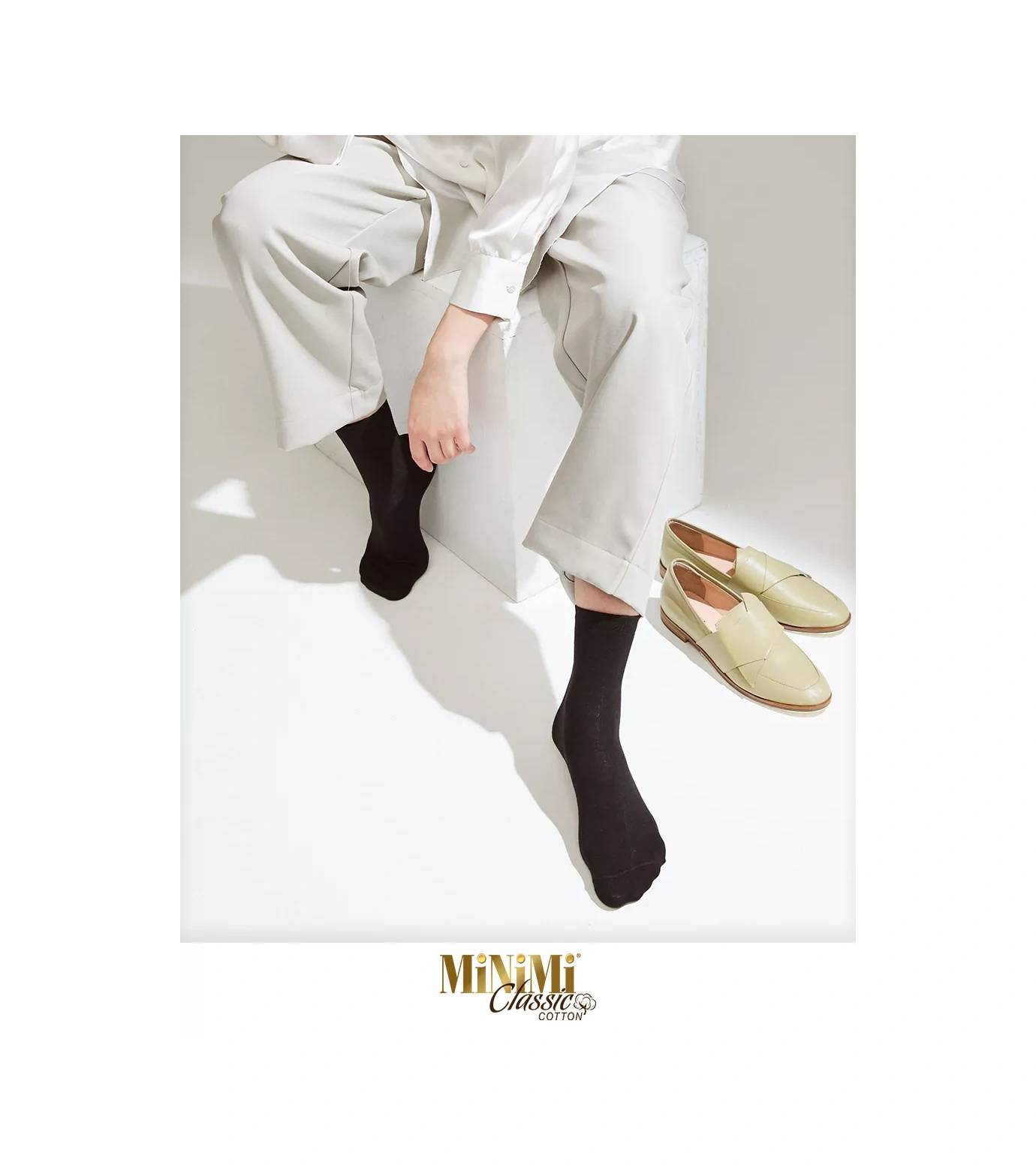 Minimi Yüksek Pamuklu Çorap 10 Çiftlik Set 18515758 Siyah