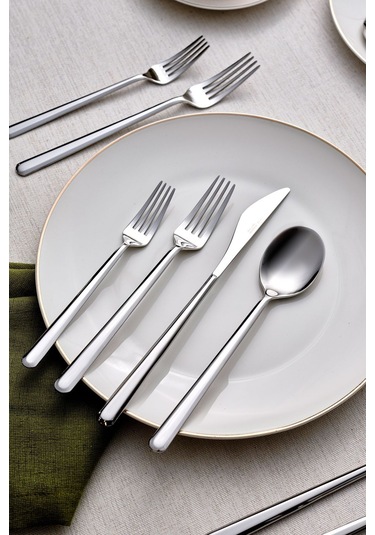 Karaca  Mandy Platin 6 Kişilik 24 Parça Çatal Kaşık Bıçak Takımı