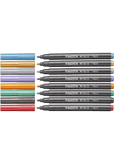 Carioca Metallic Keçeli Kalem 8'li