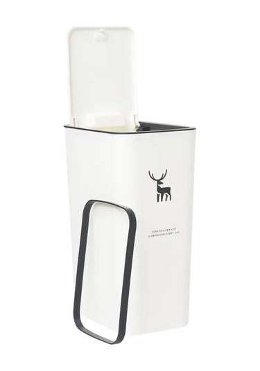 Solın Kapaklı Dar Mutfak Çöp Kutusu 262350102 Beyaz