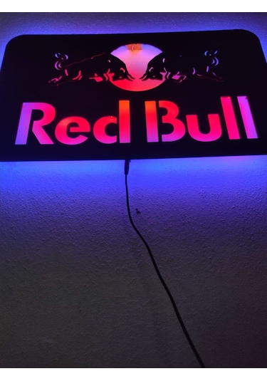 Red Bull Led Işıklı Ahşap Dekoratif Tablo Fiyatları ve Özellikleri